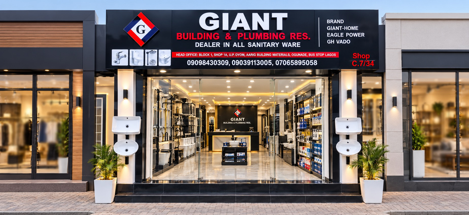 Giant Home showroom in Lagos